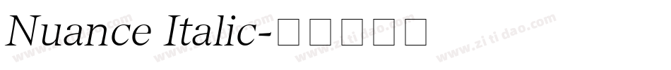 Nuance Italic字体转换
